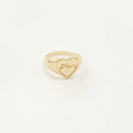 Mom Gold Heart Ring