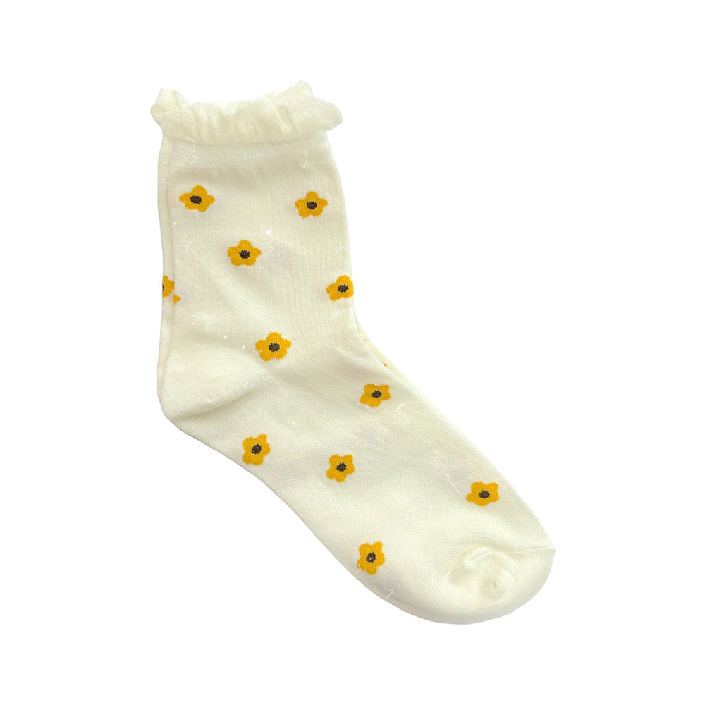 Yellow Flower Socks