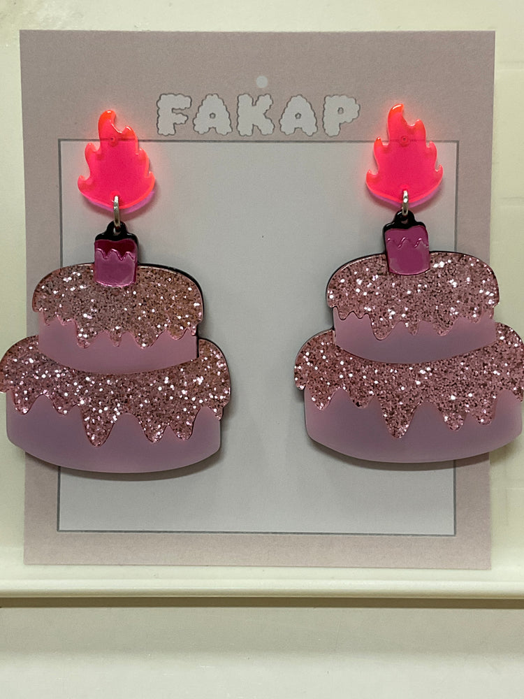 Pink Cake Earrings