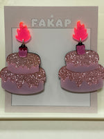 Pink Cake Earrings