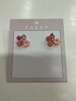 Cute Pink Flowers Earrings