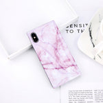 SQUARED Pink Marble iPhone Case