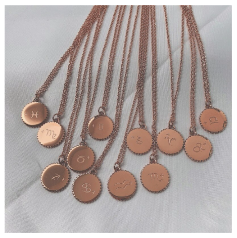 Rose Gold Zodiac Necklace