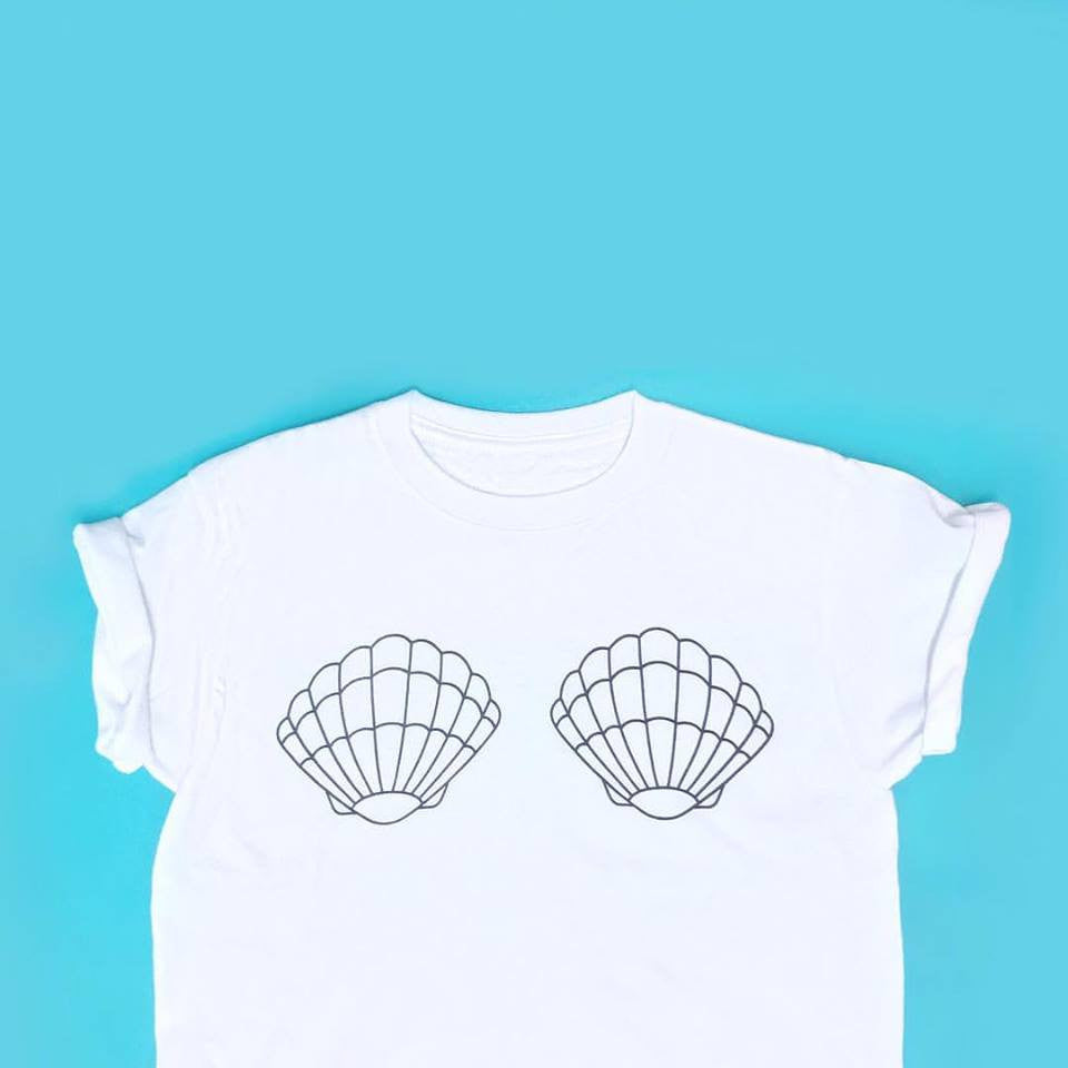 White Seashells Bra T-shirt