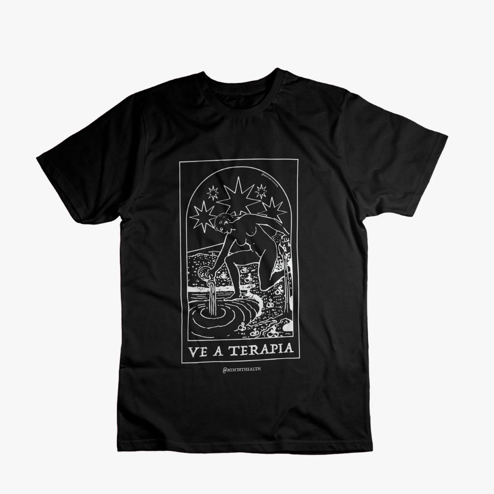 Mind It Black Tarot Ve a Terapia T-shirt