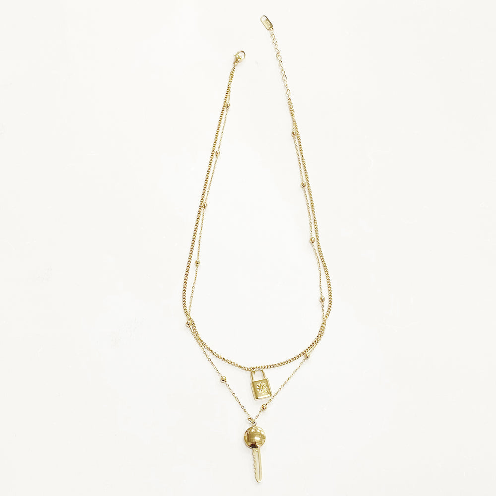 Love is Key Gold Necklace