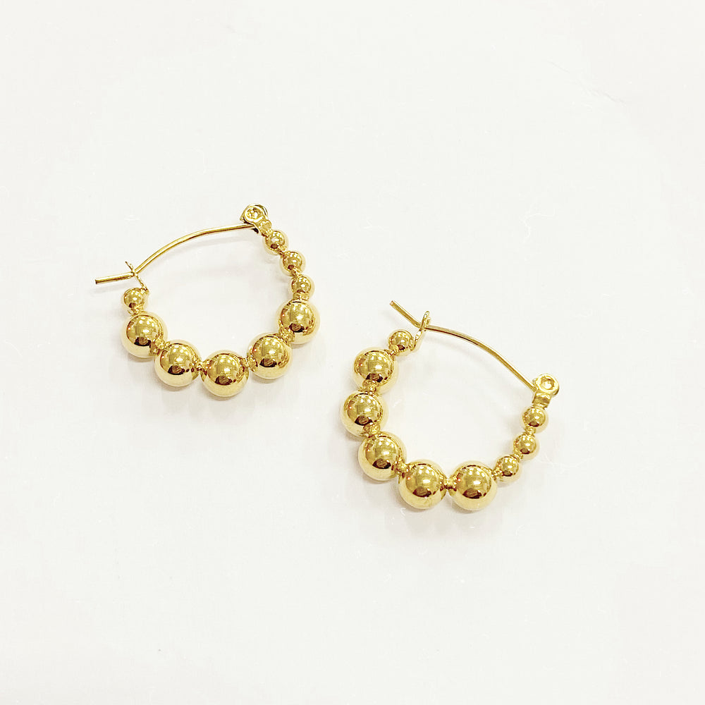 Gold Sphere Earrings