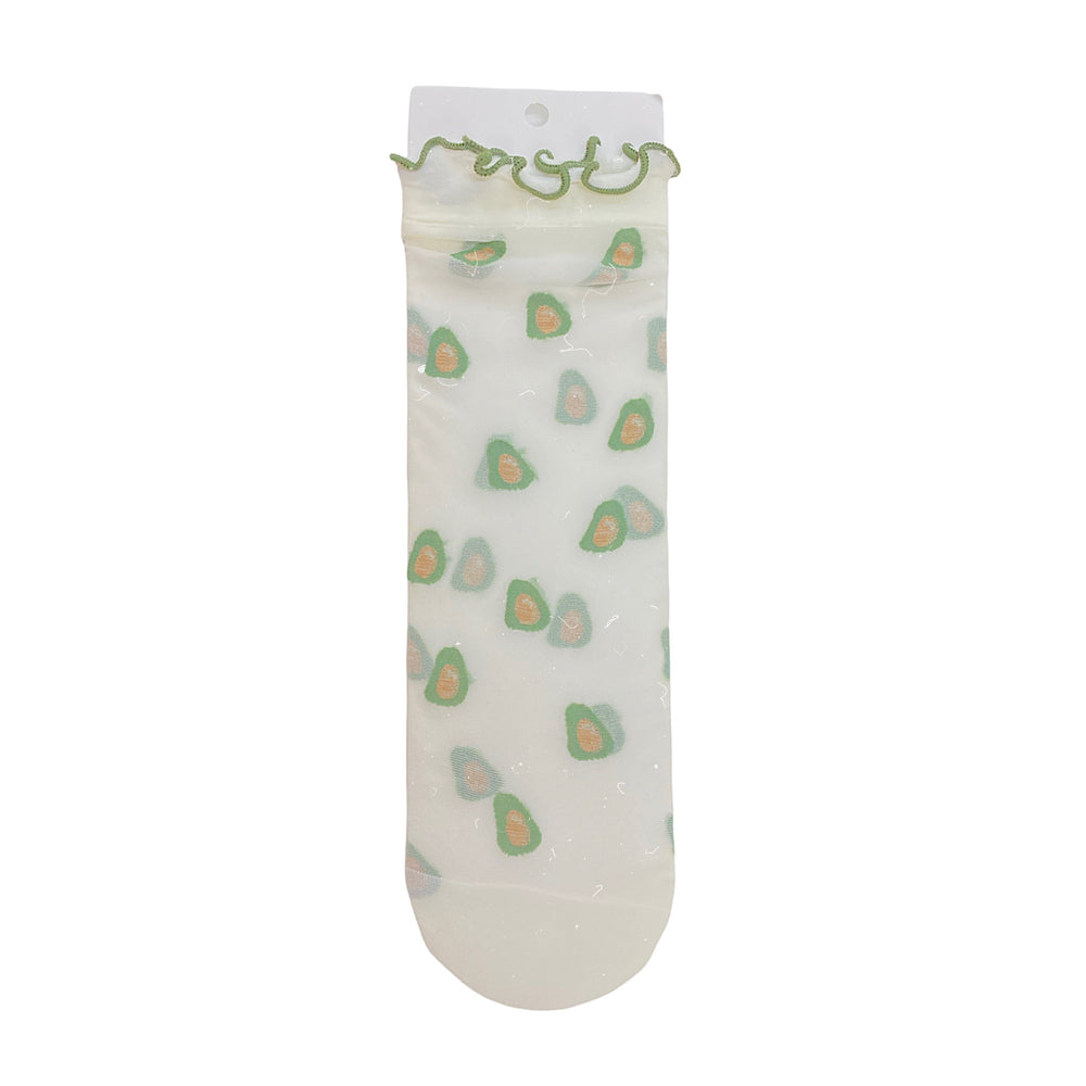 Avocado Frill Sheer Socks