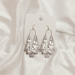 Triangulo Lunitas Plateadas Earrings