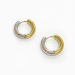 Half Silver || Gold Titanium Earrings