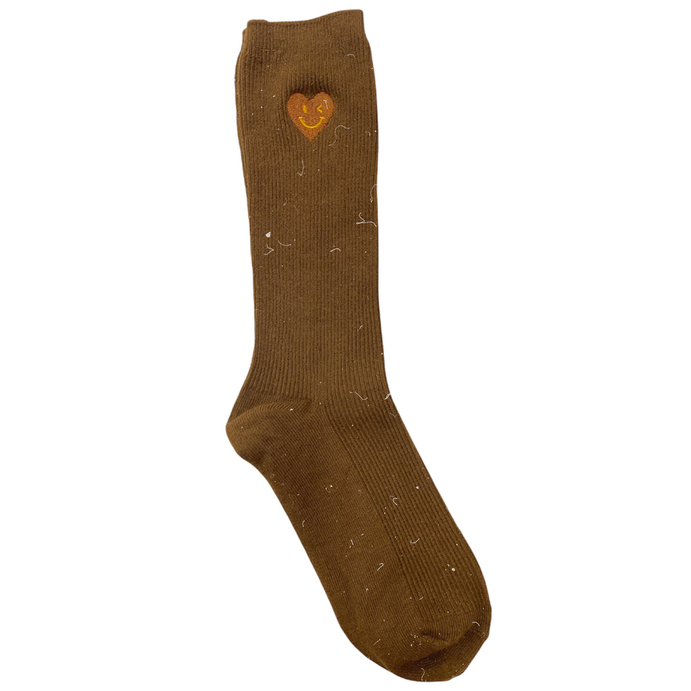 Cocoa Winky Heart Socks