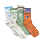 Heart Double School Socks