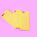 Yellow Grid iPhone Case