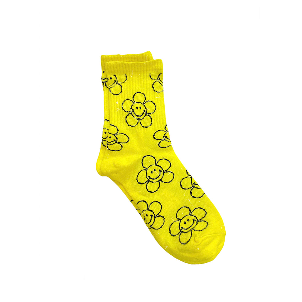 Yellow Happy Daisy Socks
