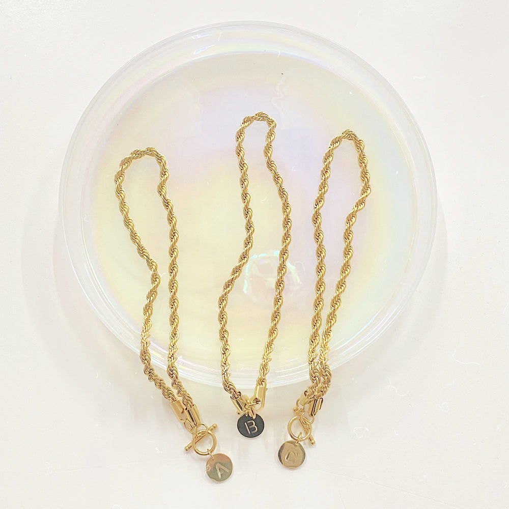 Initial Gold Chain Necklace