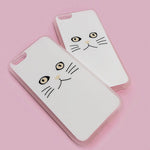 WHITE CAT iPhone Case