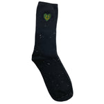 Black Winky Heart Socks