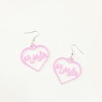 Corazón Fuego Rosa Earrings