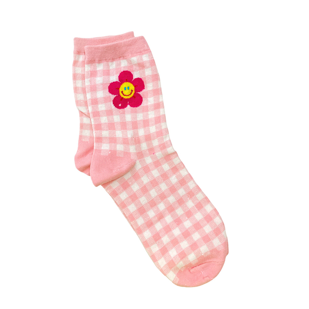 Pink Picnic Daisy Socks