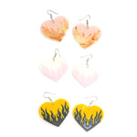 Fire Heart Earrings