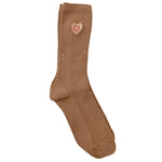 Latte Winky Heart Socks