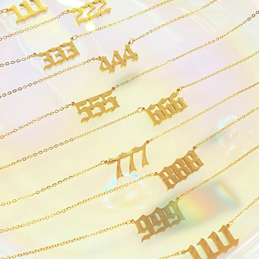 Gold Numbers Necklace