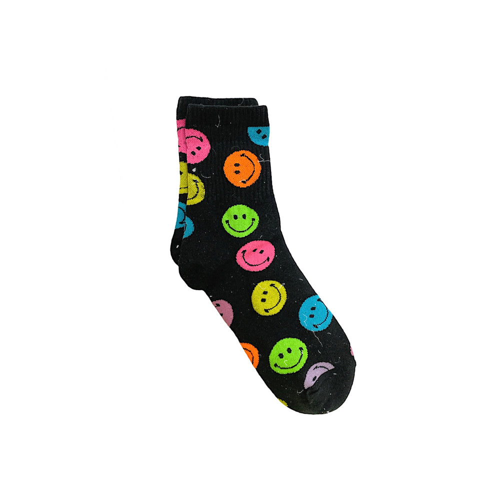Colorful Multi Smiley Face Socks