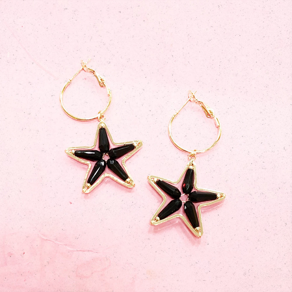 Noir Fleur Earrings