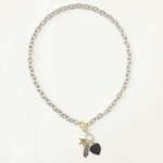 Black Hearts Charms Necklace