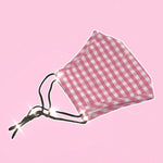 Pink Gingham Face Mask