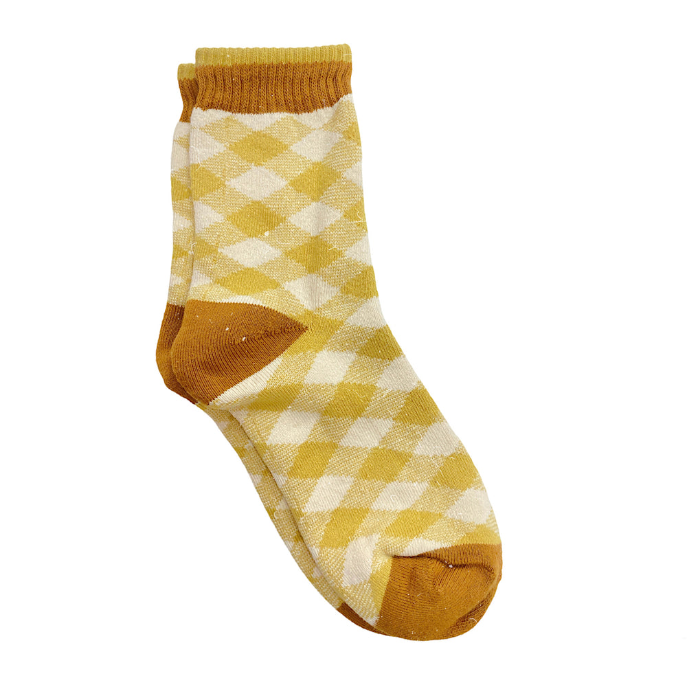 Cozy Ocre Argyle Socks