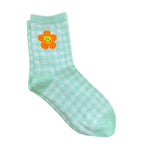 Mint Picnic Daisy Socks