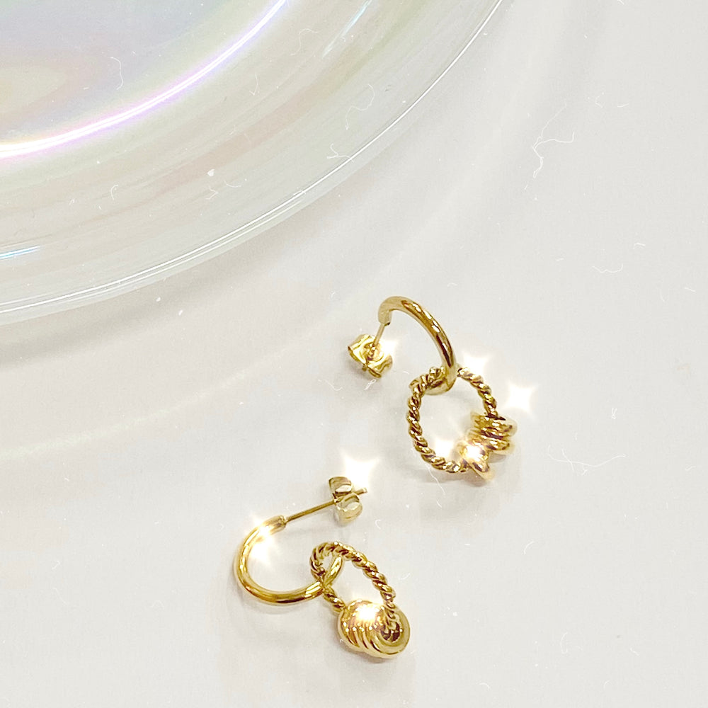 Gold Hoopy Hoops Earrings