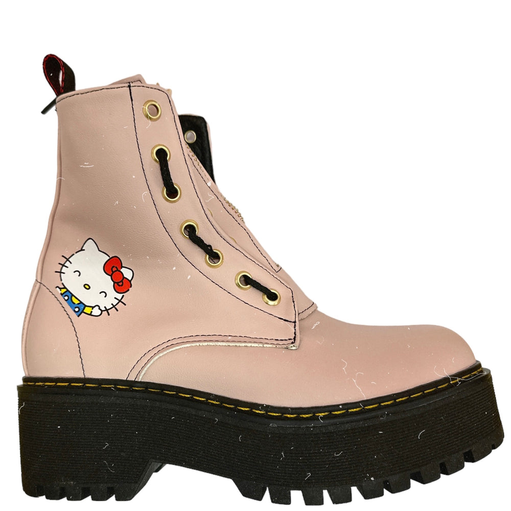 Pink chunky boots deals