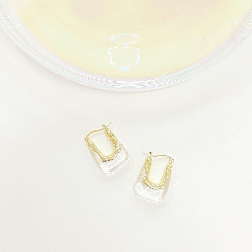 Clear Tooth Earrings