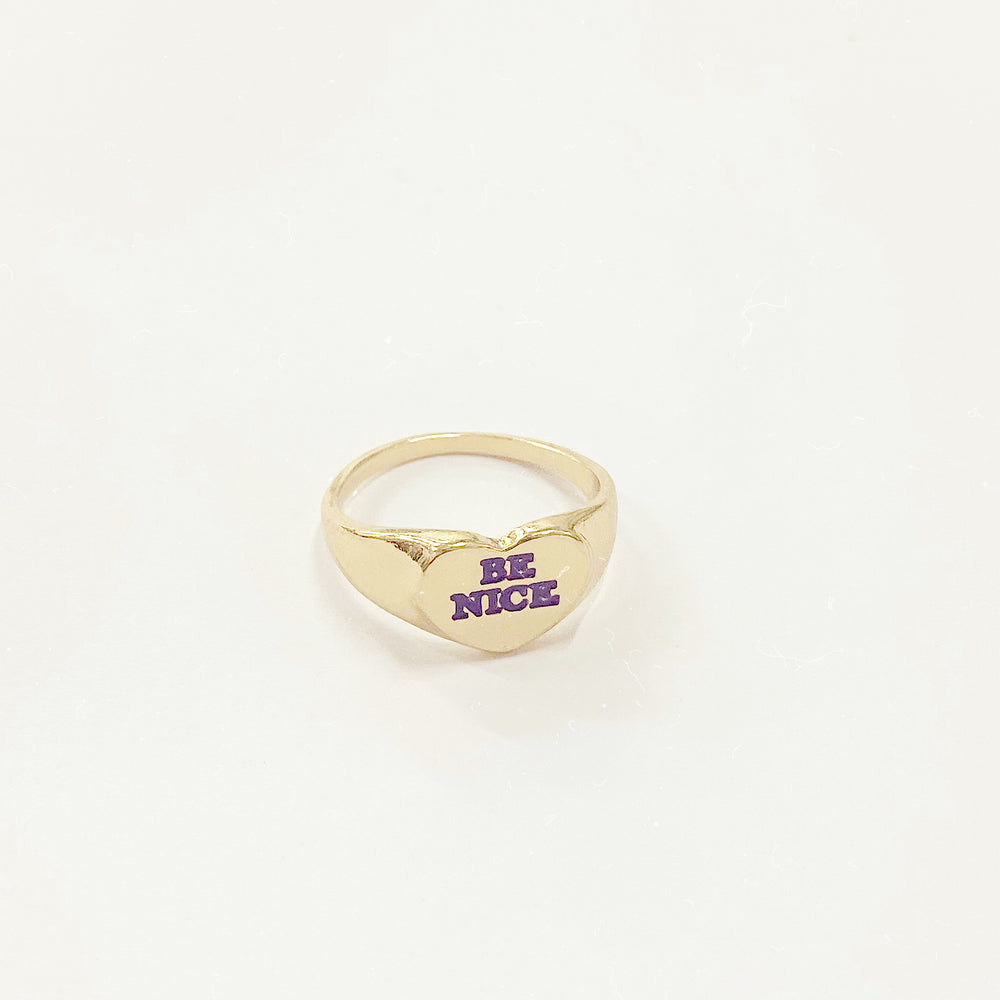 Be Nice Heart Ring