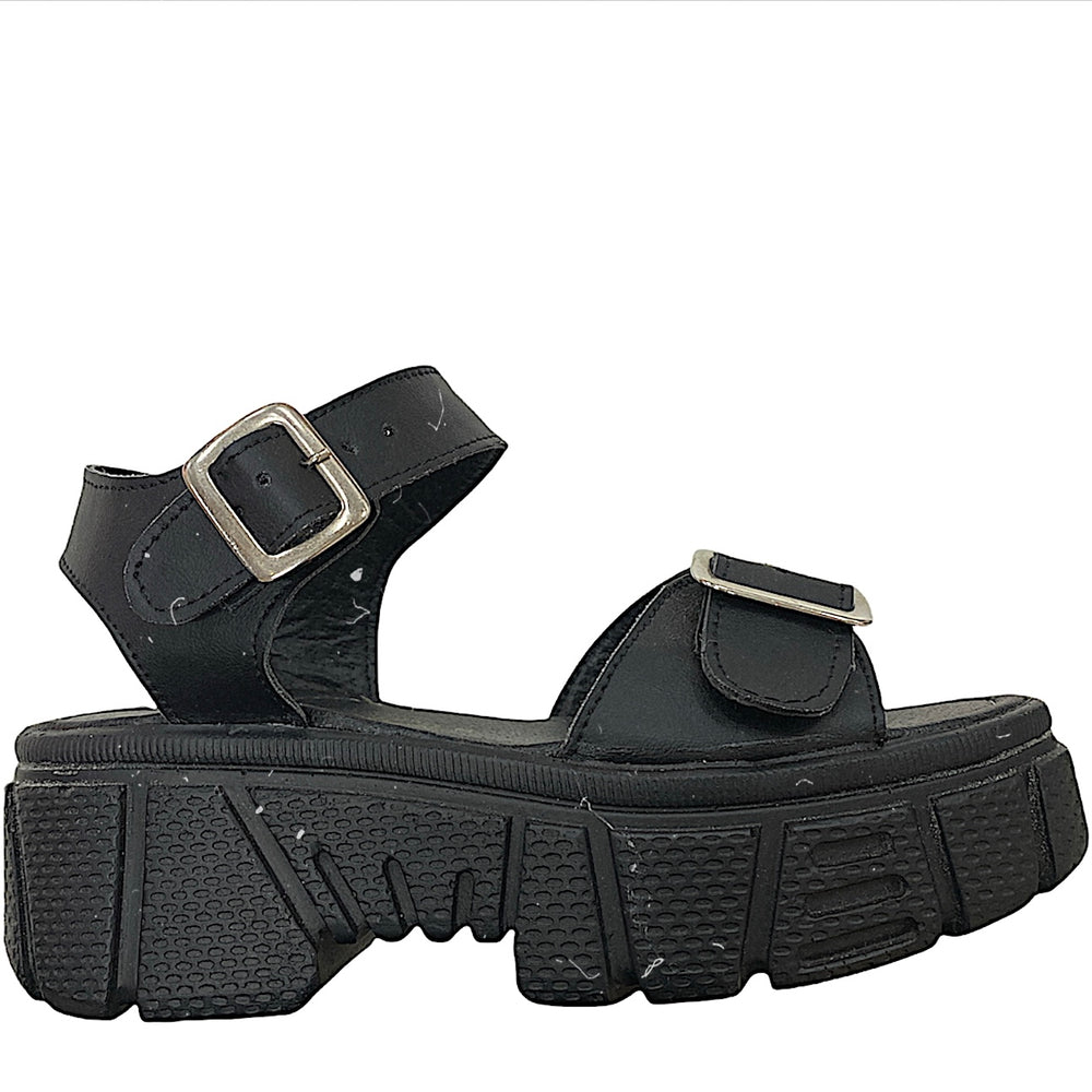 Noir Strap Sandals