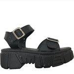 Noir Strap Sandals