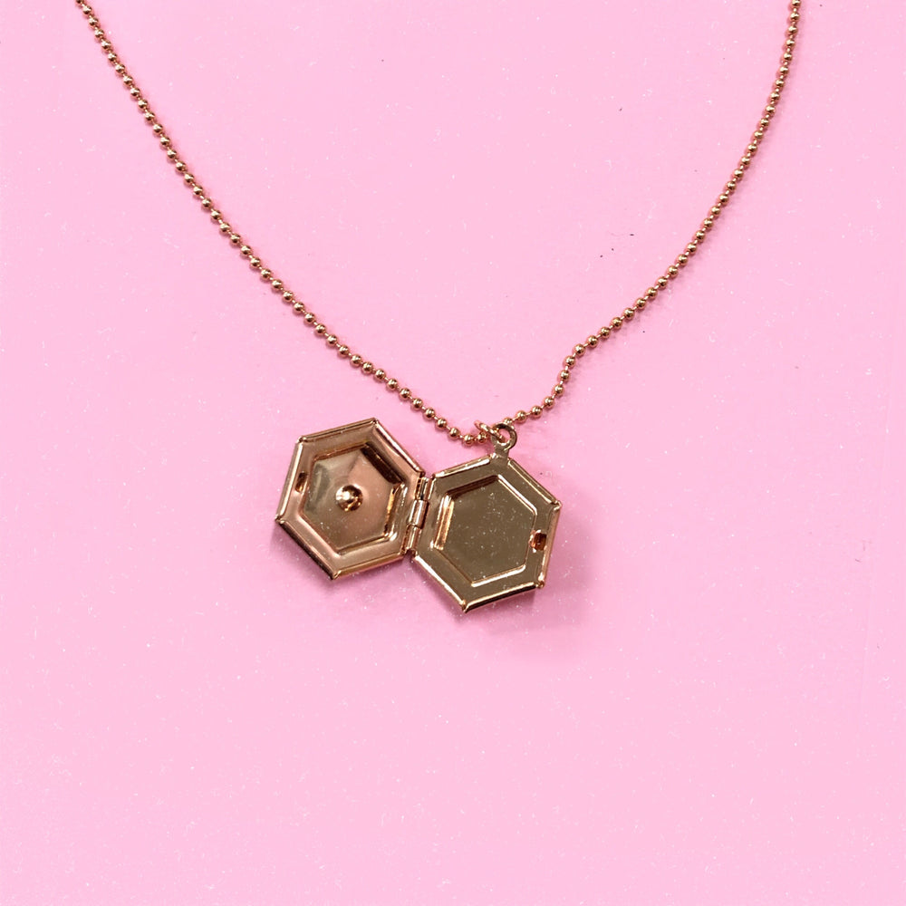 Stud Locket Necklace