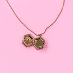 Stud Locket Necklace