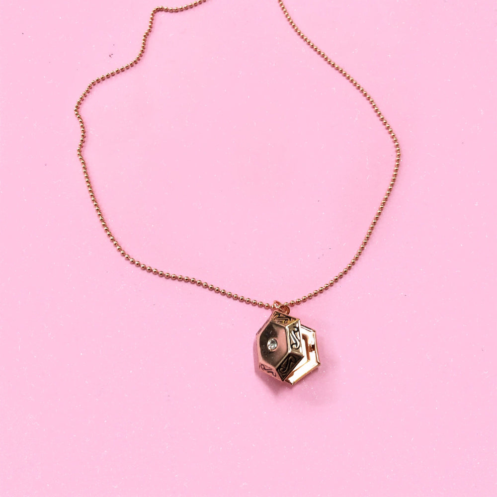 Stud Locket Necklace