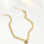 Golden Smiley Chain Necklace