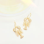 Gold Lobster Earrings