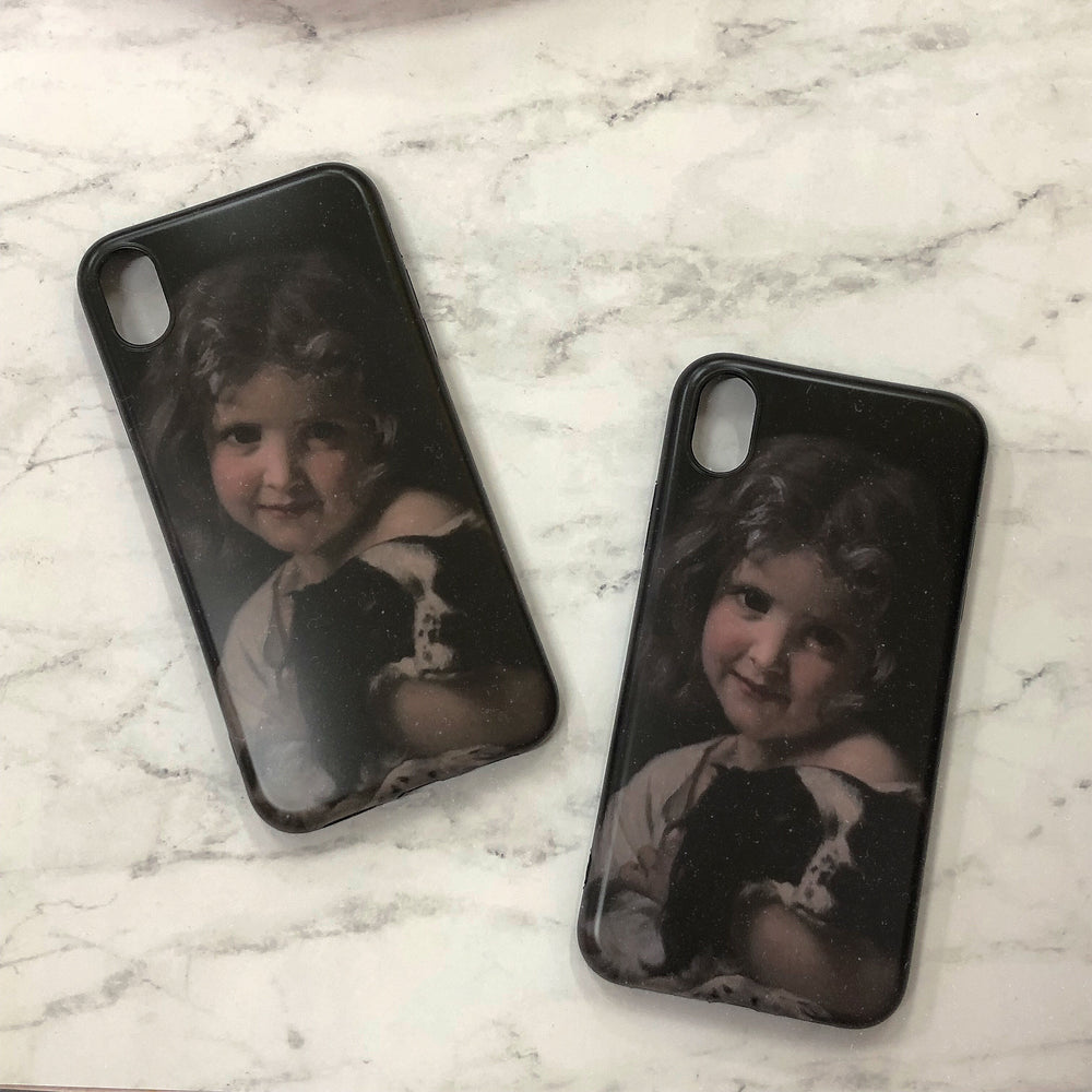 GIRL AND DOG iPhone Case