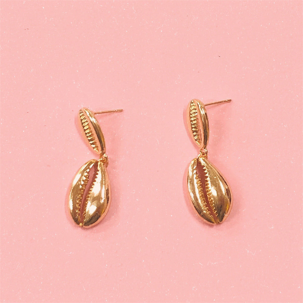 Coffee bean shell Earrings